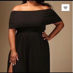 Plus off the shoulder Maxi